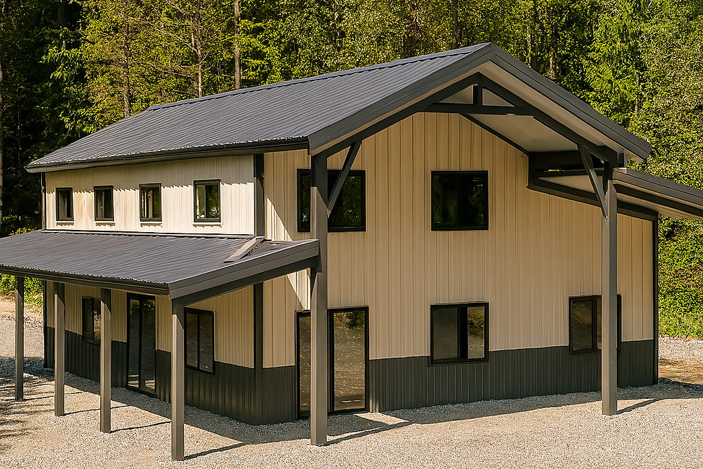 50-x-60-gable-roof-double-leanto-barndominium-kit-2